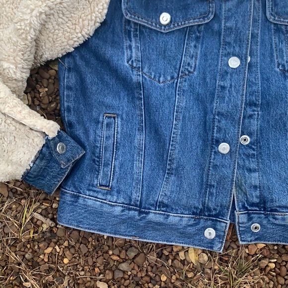 Topshop Jacket Size 4 Denim Jean Jacket - Picture 6 of 8
